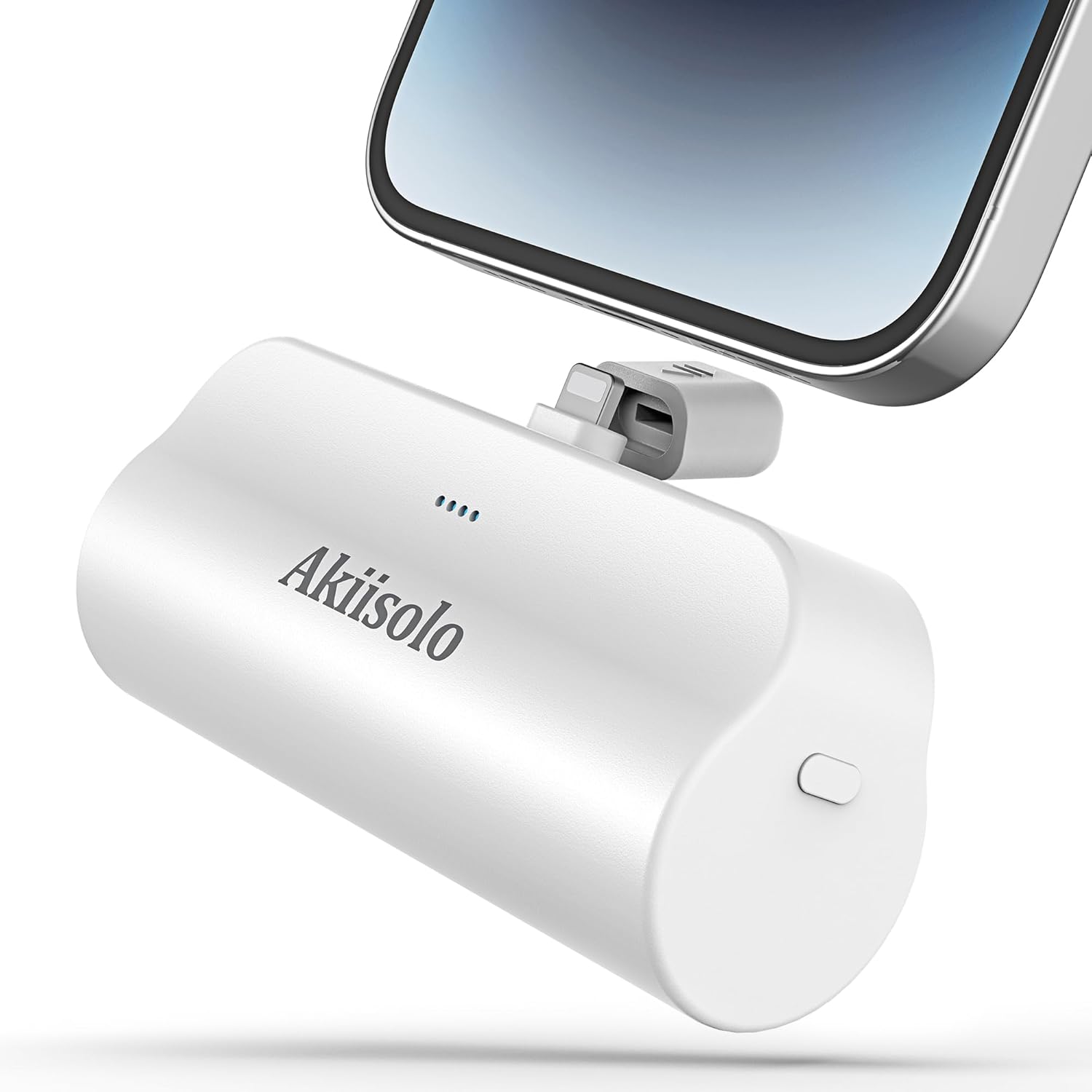 Portable Charger Power Bank For iPhone With Dual Infterface, Real 5000mAh , Mini Phone Charger Battery Pack Fast Charging Compatible with iPhone 15/14/14 Pro Max/14 Plus/13/12/11/X/8/7/6, More (white)