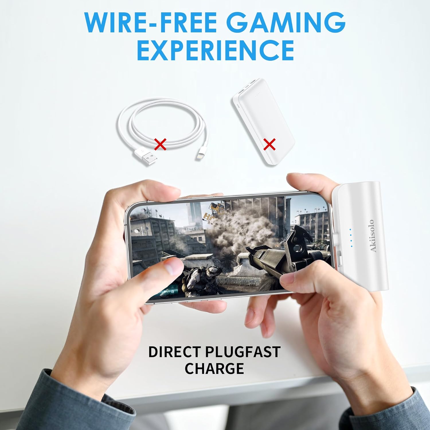 Portable Charger Power Bank For iPhone With Dual Infterface, Real 5000mAh , Mini Phone Charger Battery Pack Fast Charging Compatible with iPhone 15/14/14 Pro Max/14 Plus/13/12/11/X/8/7/6, More (white) - Image 6